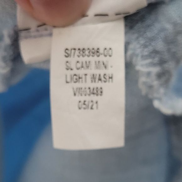 (2/$30) NWT Old Navy Fit & Flare Light Denim Mini Dress Plus 4X (fits like 3X) - Picture 7 of 7